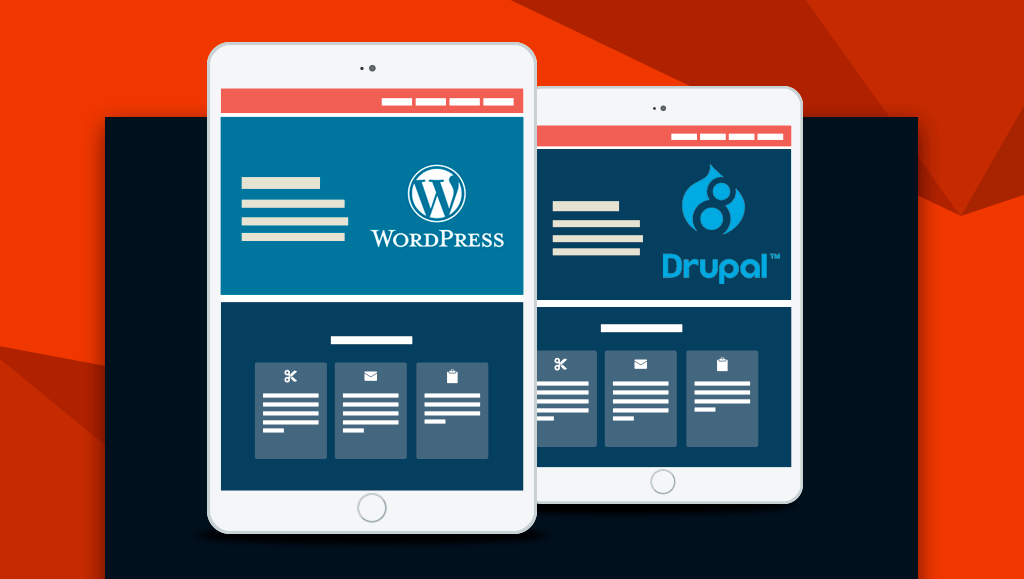 WordPress and Drupal 